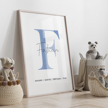 Carica l'immagine nel visualizzatore di Gallery, Quadro nascita personalizzabile 20X30