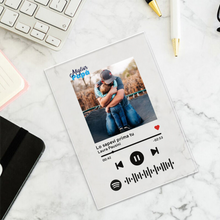 Carica l'immagine nel visualizzatore di Gallery, Targa "Papà" con codice spotify e foto personalizzabile 15cm x 20cm