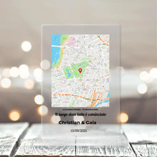 Carica l&#39;immagine nel visualizzatore di Gallery, Targa con base e mappa personalizzabile
