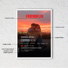 Carica l'immagine nel visualizzatore di Gallery, Quadro bianco 20x30 Netflix personalizzabile