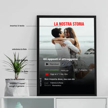 Carica l'immagine nel visualizzatore di Gallery, Quadro nero 30x40 Netflix personalizzabile