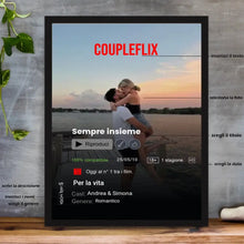 Carica l'immagine nel visualizzatore di Gallery, Quadro nero 20x30 Netflix personalizzabile