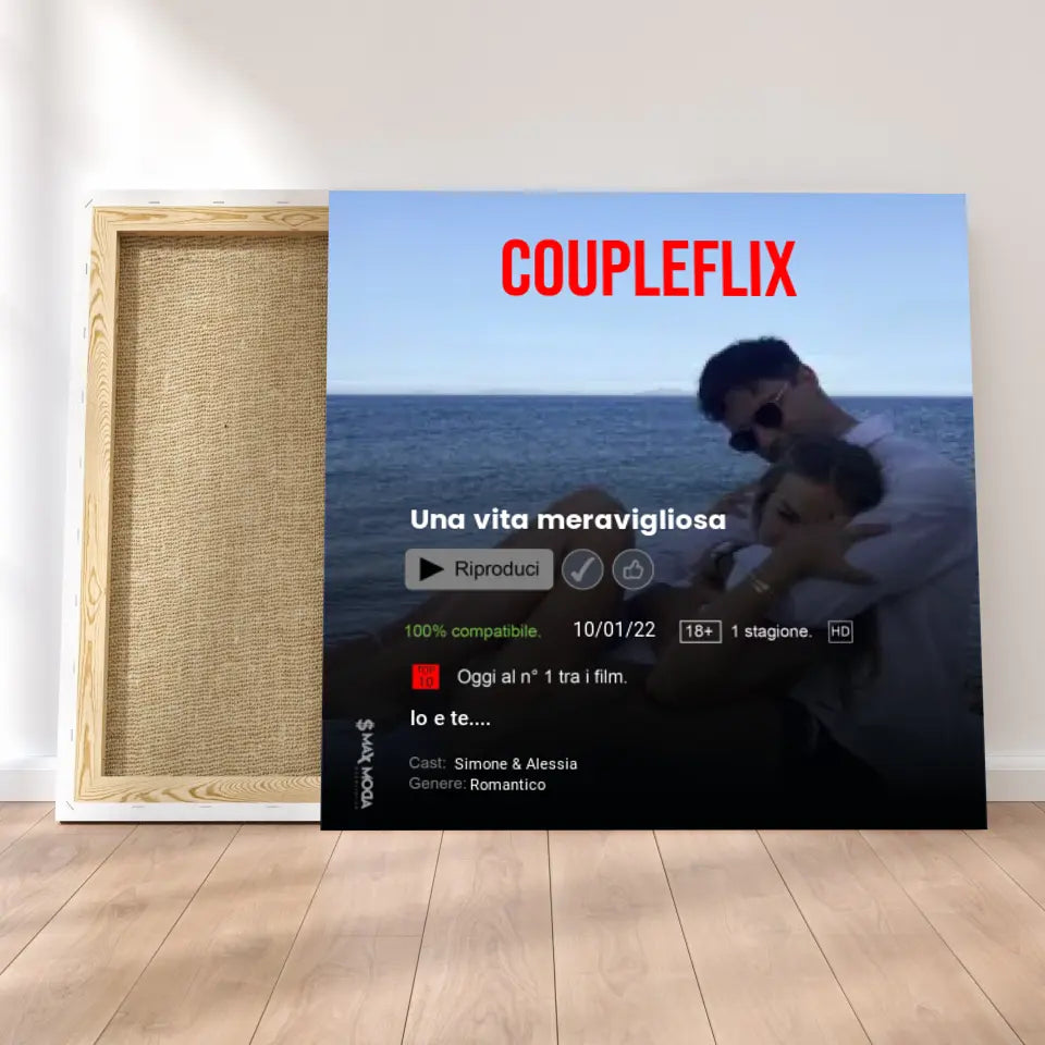 Tela Netflix in canvas  50x50 personalizzabile