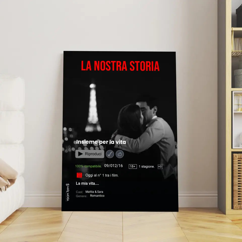Tela Netflix in canvas 50x70 personalizzabile