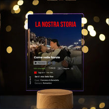 Carica l&#39;immagine nel visualizzatore di Gallery, Targa Netflix con base effetto legno led personalizzabile
