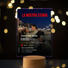 Carica l'immagine nel visualizzatore di Gallery, Targa Netflix con base effetto legno led personalizzabile