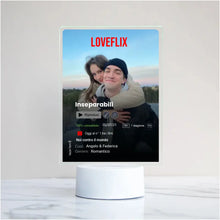 Carica l'immagine nel visualizzatore di Gallery, Targa Netflix con base led bianca personalizzabile
