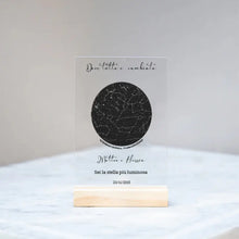 Carica l'immagine nel visualizzatore di Gallery, Targa Costellazioni con base in legno 10x15 personalizzabile