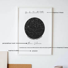 Carica l'immagine nel visualizzatore di Gallery, Quadro bianco 30x40 Costellazioni personalizzabile