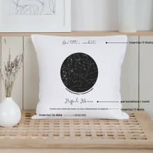 Carica l'immagine nel visualizzatore di Gallery, Cuscino bianco Costellazioni personalizzabile