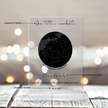 Carica l'immagine nel visualizzatore di Gallery, Targa Costellazioni con base personalizzabile