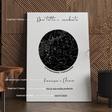 Carica l'immagine nel visualizzatore di Gallery, Tela Costellazioni in canvas 100x150 personalizzabile