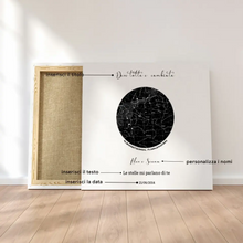 Carica l'immagine nel visualizzatore di Gallery, Tela Costellazioni in canvas 50x50 personalizzabile