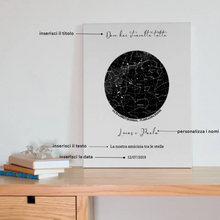 Carica l'immagine nel visualizzatore di Gallery, Tela Costellazioni in canvas 30x40 personalizzabile