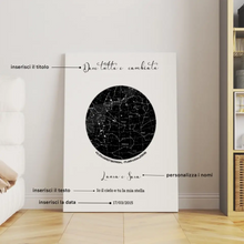 Carica l'immagine nel visualizzatore di Gallery, Tela Costellazioni in canvas 50x70 personalizzabile