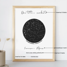Carica l'immagine nel visualizzatore di Gallery, Quadro in legno 20x30 Costellazioni personalizzabile