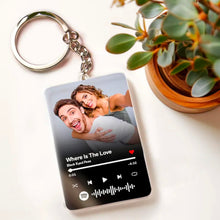 Carica l'immagine nel visualizzatore di Gallery, Portachiavi con codice Spotify e foto sfumata personalizzabile 8,5 x 5,5 cm
