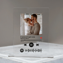 Carica l'immagine nel visualizzatore di Gallery, Targa con base e codice spotify con foto personalizzabile 15cm x 20cm