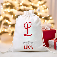 Carica l'immagine nel visualizzatore di Gallery, Zainetto Natalizio con nome personalizzabile