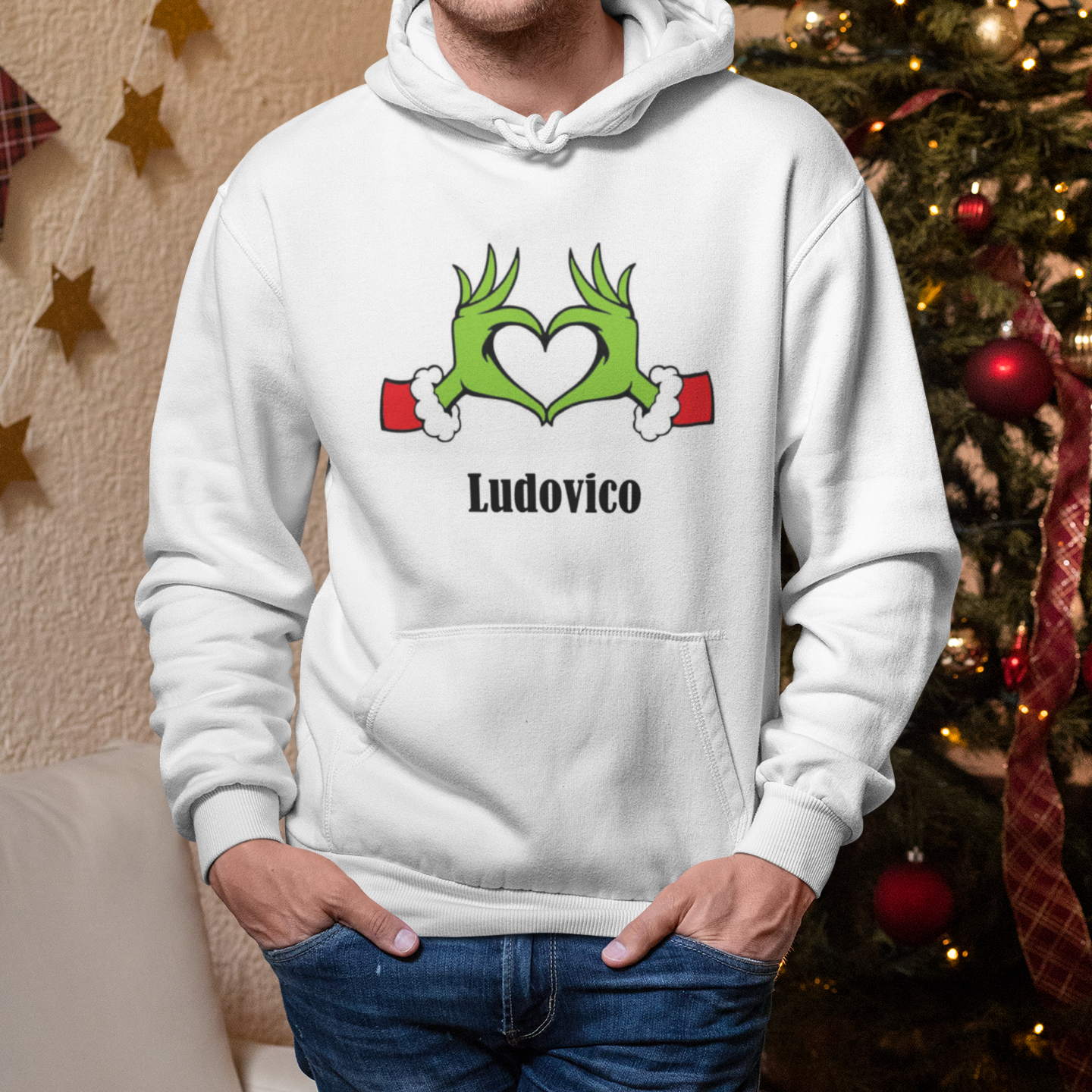 Felpa Del Grinch Uomo Felpa Con Cappuccio The Grinch - Natalizia E Super Morbida Regalo Natale Grinch 3D - Foto 11