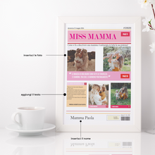Carica l'immagine nel visualizzatore di Gallery, Quadro bianco "Miss mamma"" 20x30 personalizzabile