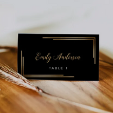 Carica l'immagine nel visualizzatore di Gallery, Segnaposto nero per tavoli personalizzabile
