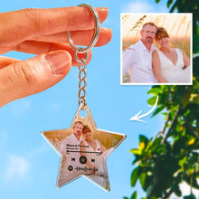 Carica l'immagine nel visualizzatore di Gallery, Portachiavi FullFoto stella con codice Spotify e foto personalizzabile 8,5 x 5,5 cm