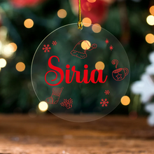 Carica l'immagine nel visualizzatore di Gallery, Decoro natalizio con nome personalizzabile
