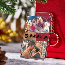 Carica l'immagine nel visualizzatore di Gallery, Portachiavi con codice spotify e foto personalizzabili 8,5 x 5,5 cm