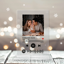 Carica l'immagine nel visualizzatore di Gallery, Targa con base e codice spotify con foto personalizzabile 15cm x 20cm