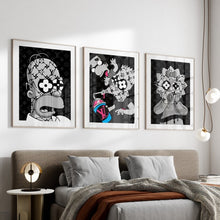 Carica l'immagine nel visualizzatore di Gallery, Tris di tele in canvas Simpson X LV