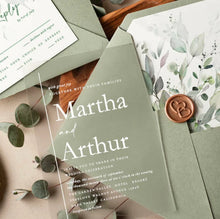 Carica l'immagine nel visualizzatore di Gallery, Inviti di nozze in plexiglass "Il nostro grande giorno" personalizzabili