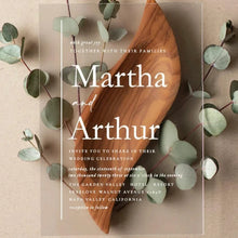 Carica l'immagine nel visualizzatore di Gallery, Inviti di nozze in plexiglass "Il nostro grande giorno" personalizzabili