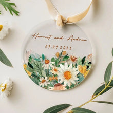 Carica l'immagine nel visualizzatore di Gallery, Segnaposto tondo "Girasoli" personalizzabile