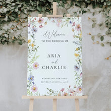 Carica l'immagine nel visualizzatore di Gallery, Tela di benvenuto per matrimonio "Il nostro amore" personalizzabile