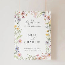 Carica l'immagine nel visualizzatore di Gallery, Tela di benvenuto per matrimonio "Il nostro amore" personalizzabile