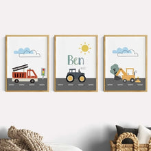 Carica l'immagine nel visualizzatore di Gallery, Tris di quadri in legno "Le strade " personalizzabile 20x30