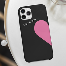 Carica l'immagine nel visualizzatore di Gallery, Coppia di Cover protection nera "I Love You"