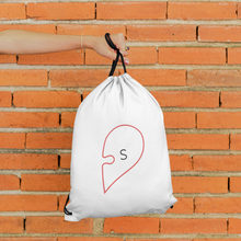 Carica l'immagine nel visualizzatore di Gallery, Coppia di zainetti "Un cuore diviso" personalizzabili