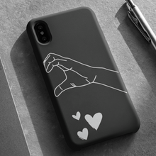 Carica l'immagine nel visualizzatore di Gallery, Coppia di Cover protection nera "Love Hands"