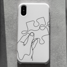 Carica l'immagine nel visualizzatore di Gallery, Coppia di Cover Protecion bianca "Pezzo Di Puzzle"