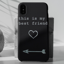 Carica l'immagine nel visualizzatore di Gallery, Coppia di Cover Protecion nera "My Best Friend"