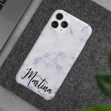Carica l'immagine nel visualizzatore di Gallery, Cover protection "Purple Marmo" con nome personalizzabile