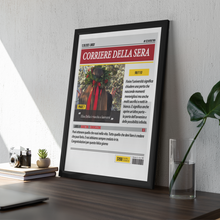 Carica l'immagine nel visualizzatore di Gallery, Quadro Nero "Giornale di Laurea" 20x30 personalizzabile