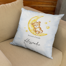 Carica l'immagine nel visualizzatore di Gallery, Cuscino 40x40cm Nascita Bimbo personalizzabile