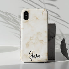 Carica l'immagine nel visualizzatore di Gallery, Cover protection " Gold Marmo " con nome personalizzabile