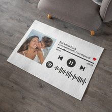 Carica l'immagine nel visualizzatore di Gallery, Tappeto con codice spotify e foto personalizzabile