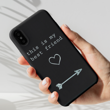 Carica l'immagine nel visualizzatore di Gallery, Coppia di Cover Protecion nera "My Best Friend"