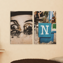 Carica l'immagine nel visualizzatore di Gallery, Coppia di tele in canvas "Principe della risata di Napoli"