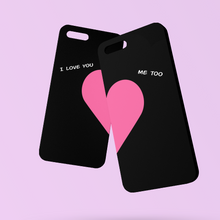 Carica l'immagine nel visualizzatore di Gallery, Coppia di Cover protection nera "I Love You"